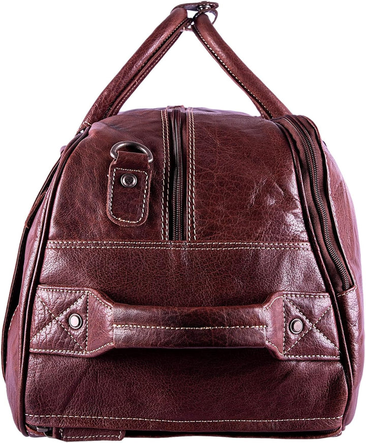 Alpenleder Reisetasche mit Rollen - ROM (Handgefertigt) - Nachhaltiges Bio-Leder aus regionaler Land