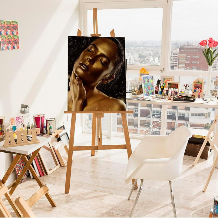 Artnapi Malen nach Zahlen Erwachsene mit Rahmen | DIY Handgemalt | Gold überall | Kit für Anfänger u