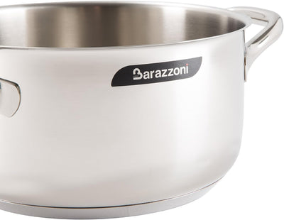 Barazzoni Chef Line Kochgeschirr-Set aus Edelstahl (6-teilig, Pfannen: 16, 20 und 24 cm, Deckel: 16,