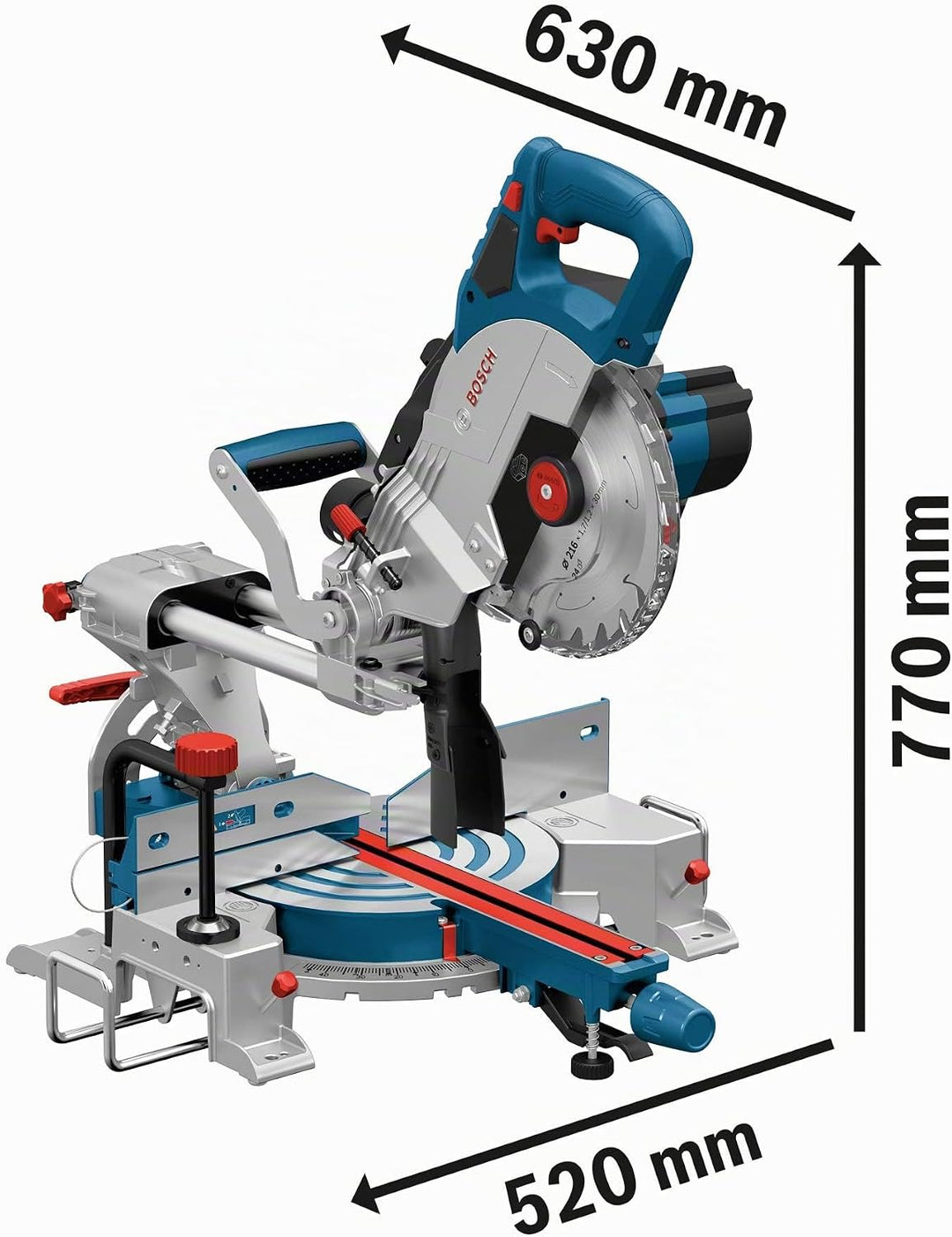Bosch Professional BITURBO Akku Paneelsäge GCM 18V-216 (inkl. 2x5.5 Ah ProCORE18V Akkus + Ladegerät