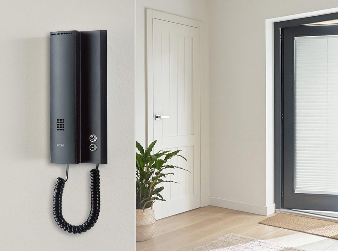 Schneider Electric 1763040 Wohntelefon Gegensprechanlage, Türsprechanlage Schwarz, Schwarz