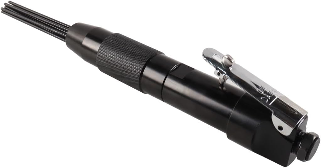 Pneumatischer Mini-Rostentferner, Nadelentschupper, 12 Stück, 3 mm Stahlnadeln, 4000 U/min, 4,0 cfm,