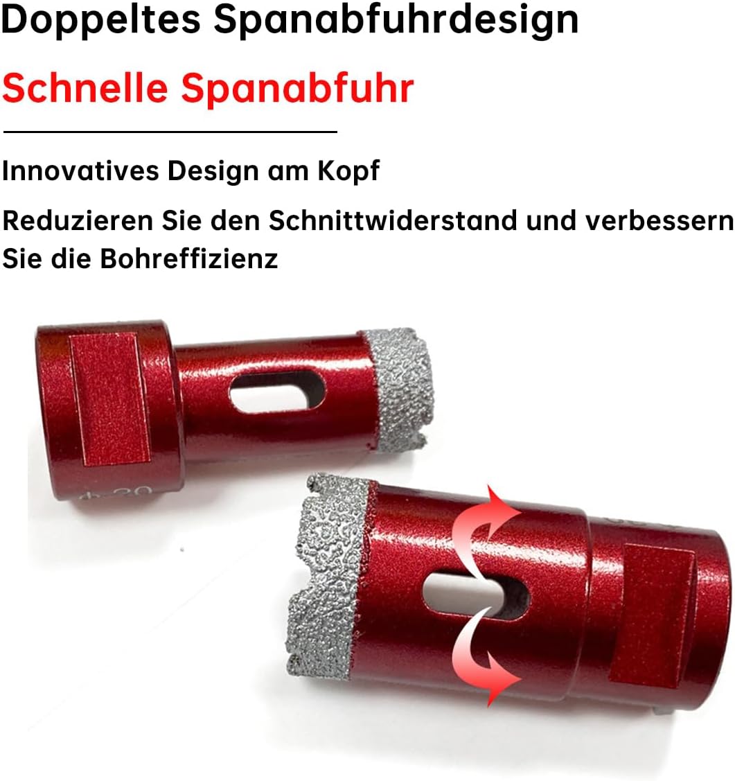 SUQIN Diamant Fliesenbohrer 85mm,M14 Gewinde Winkelschleifer Diamantbohrer Lochsäge zum Bohren von F