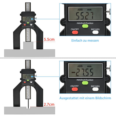 Kiiowana Tiefenmesser, 0-80mm mit Digital LCD Display Digitale Messschieber,für Tiefenmesser Holzbea
