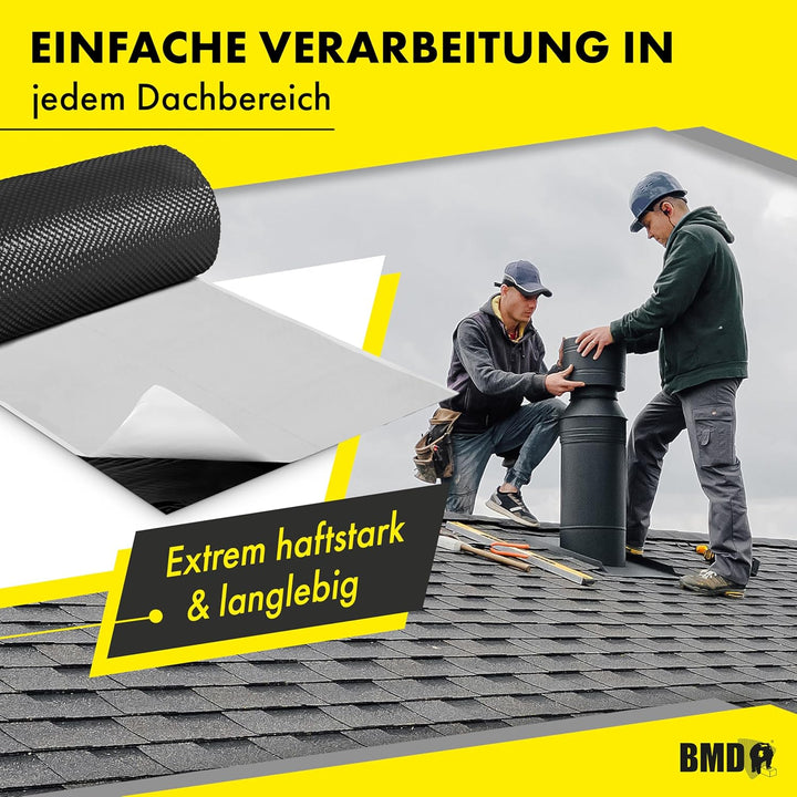 BMD 3D Kaminanschlussband Wandanschlussband 300 mm x 5 m (braun RAL 8017) Kaminanschluss Wandanschlu
