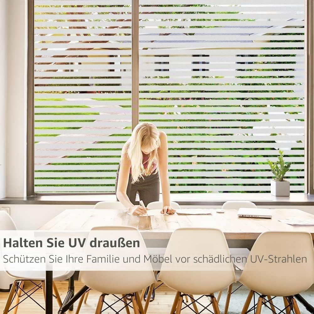 Qualsen Statische Folie, selbstklebend, für Büro, Haus, Küche (60 x 200 cm, breite Streifen) 60 x 20
