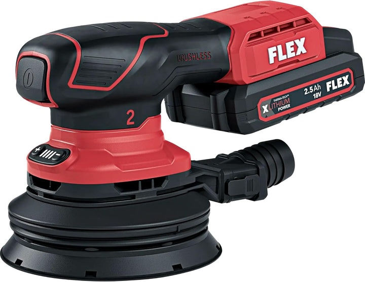 Flex Akku-Exzenterschleifer ORE 2-125 18-EC (ohne Akku, inkl. Transportkoffer, Schleifteller-ø 125 m