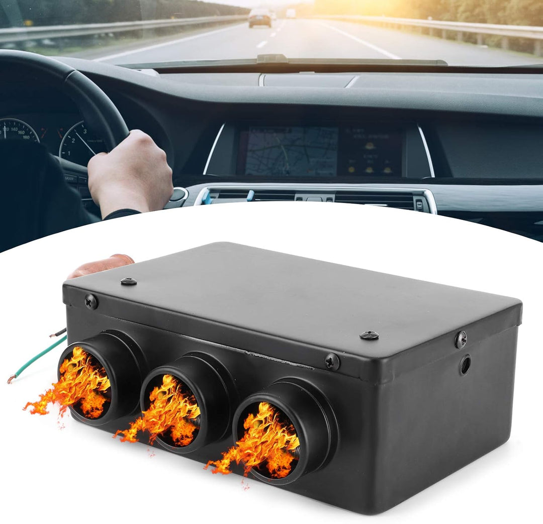 LICAEVEY 12V 50W Autoheizung und Entfroster, Schnelles Aufheizen mit 3 Luftauslässen Zum Entfrosten