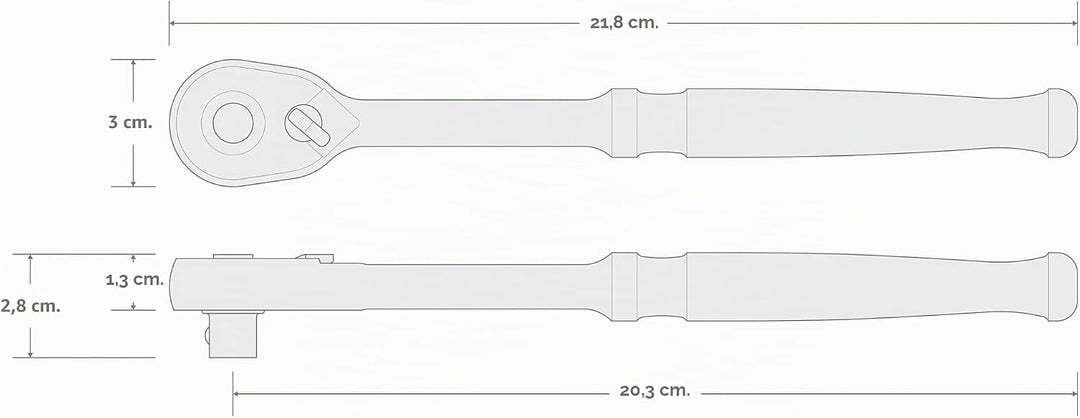 TEKTON SRH11108 3/8 Zoll Antrieb x 8 Zoll Schnellspannratsche 3/8 Inch Drive x 8 Inch Schnellverschl