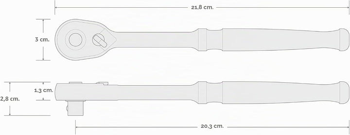 TEKTON SRH11108 3/8 Zoll Antrieb x 8 Zoll Schnellspannratsche 3/8 Inch Drive x 8 Inch Schnellverschl