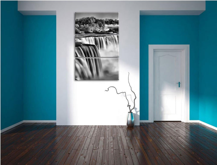Pixxprint Beeindruckende Niagara Fälle als Leinwandbild | Grösse: 3 Teilig (120x80) | Wandbild| Kuns