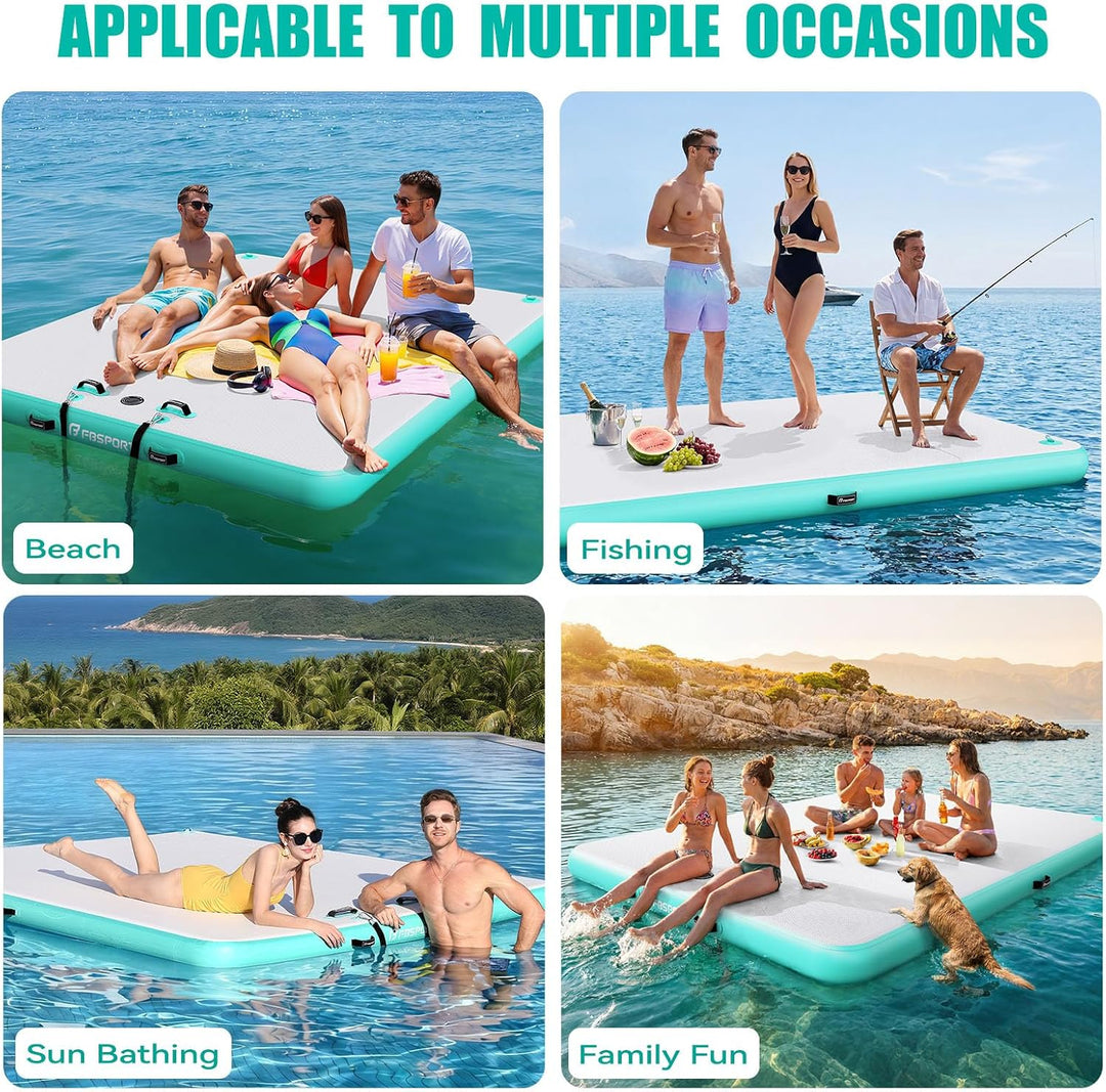 Aufblasbare Dock Schwimmende Plattform Aufblasbare Wasserhängematte, Multi Personen Aufblasbares Sch