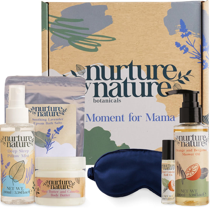 Nurture by Nature | Geschenk-Set Moment for Mama | Geschenke für Mama | Körperbutter, Duschöl, äther