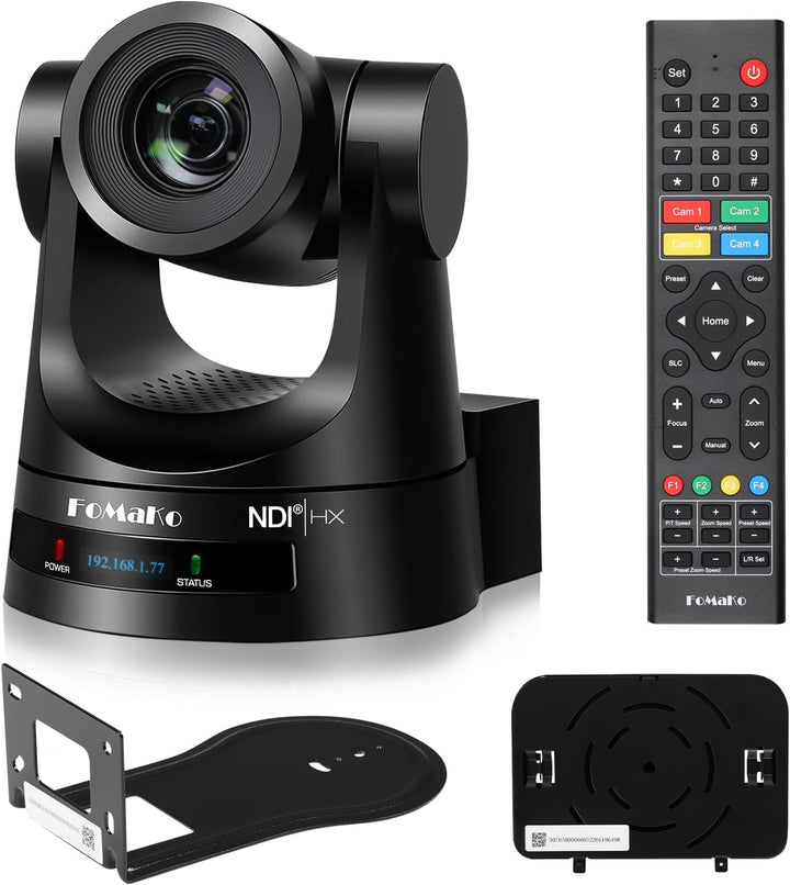 FoMaKo 20x NDI PTZ Kamera mit 3G-SDI/HDMI/IP, 20x optischer Zoom, FHD 1080P 60 IP Live Streaming PTZ