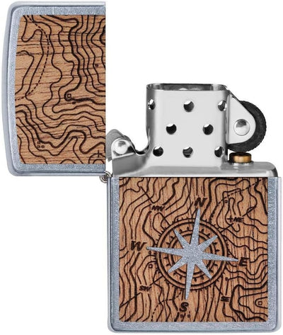 ZIPPO 49055 – Woodchuck - Compass – Sturmfeuerzeug, nachfüllbar, in hochwertiger Geschenkbox,