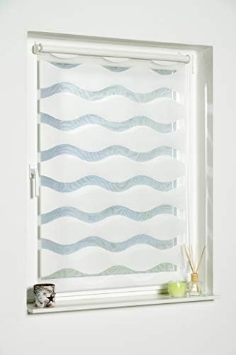 K-Home Klemmfix Doppelrollo Welle ohne Bohren - Weiss 110 cm x 200 cm (B x L) B110 x H200 cm Weiss,