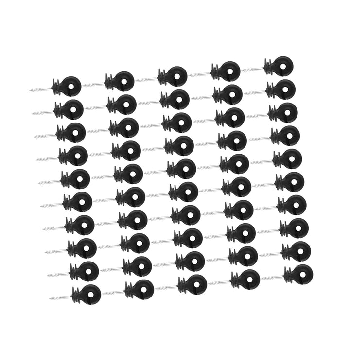 50 Pcs Ringisolator, Schwarz Schraube In Ring Isolatoren Ringisolator duchgehender Weidezaun Ringiso