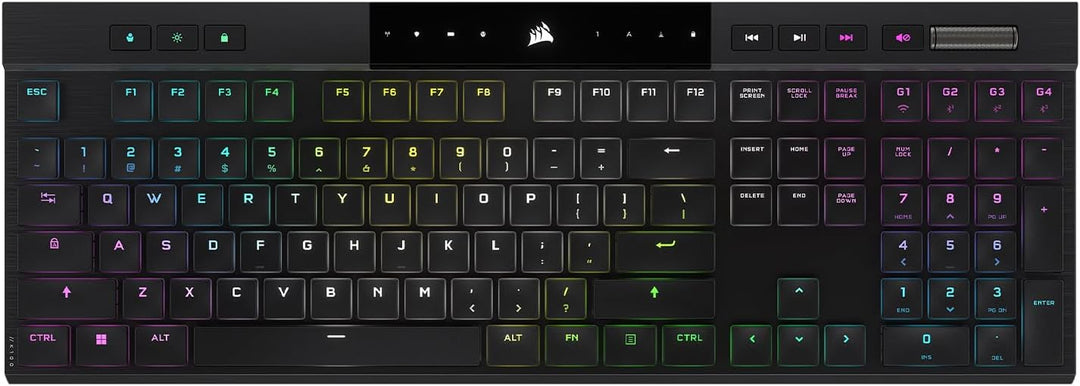 Corsair K100 AIR Wireless RGB Mechanische Gaming-Tastatur - Ultradünn, Sub-1ms Slipstream, Low-Laten