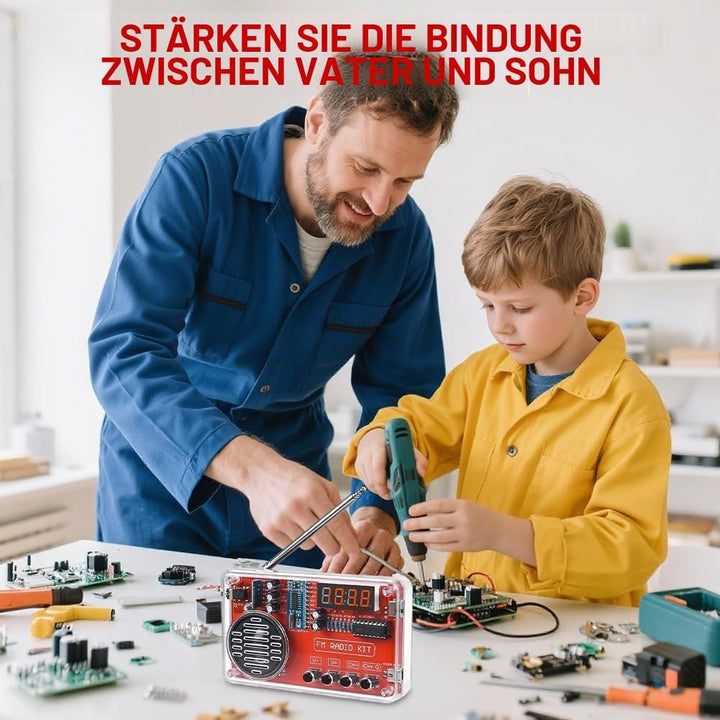 Elektronik Lötübung Kit mit Digitalem Radio und Display, DIY Elektronik Bausatz mit LadeModul für An
