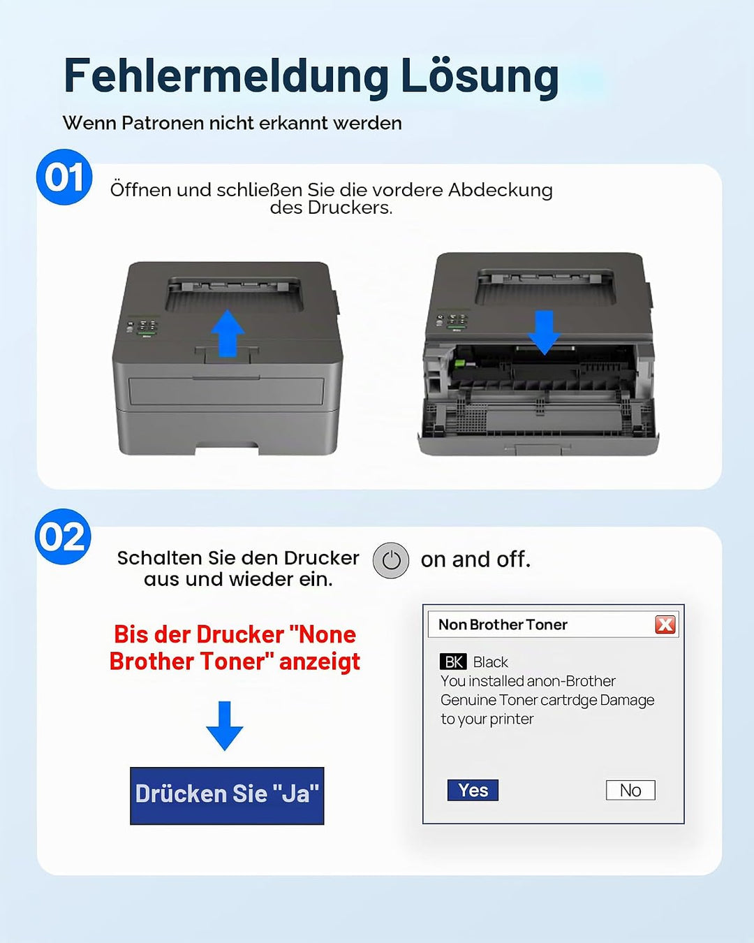 GPC IMAGE TN1150 TN-1150 Toner Schwarz Kompatible für Brother TN1150 für Brother HLL1240W DCPL1640W