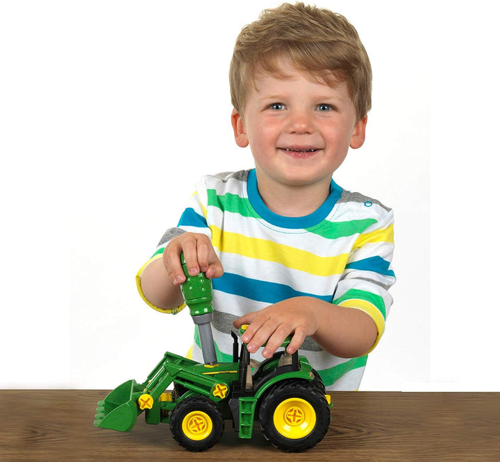 Theo Klein 3903 John Deere Traktor | Mit Frontlader und Gegengewicht 3 Jahren & 8395 Werkzeugkoffer-