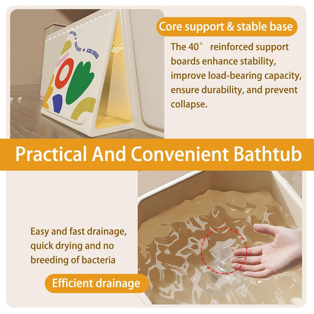 Faltbare Kinderbadewanne – Multifunktionale Badewanne für Dusche, platzsparend und tragbar, ideal fü