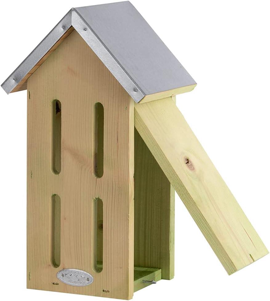 Esschert Design Schmetterlingshaus, Nistkasten aus Holz mit Blechdach, ca. 19 cm x 15 cm x 33 cm bra