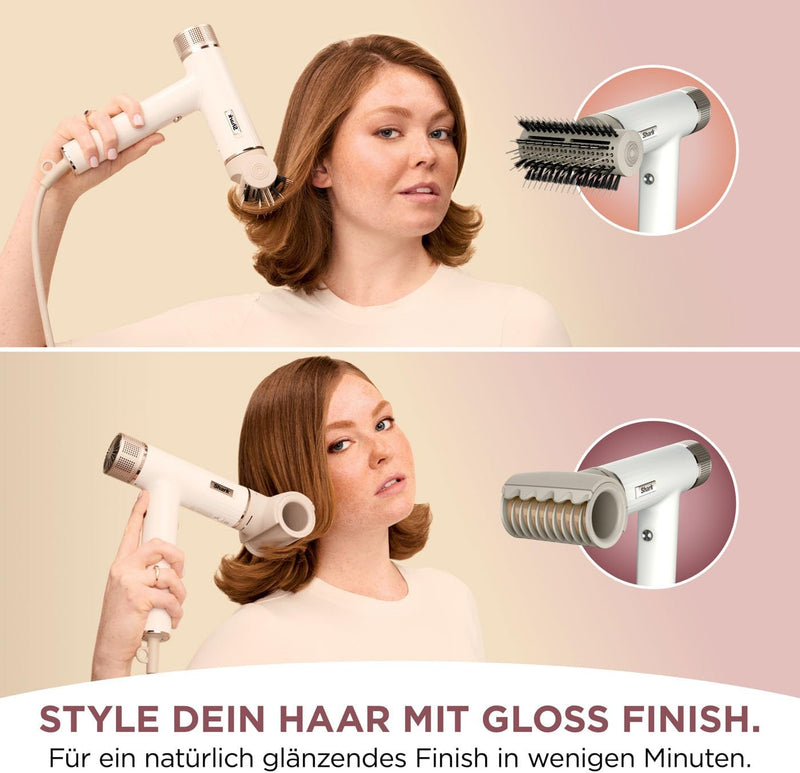 Shark SpeedStyle Haartrockner & RapidGloss Finisher mit Aufbewahrungstasche, 5 Styler, Für Alle Haar