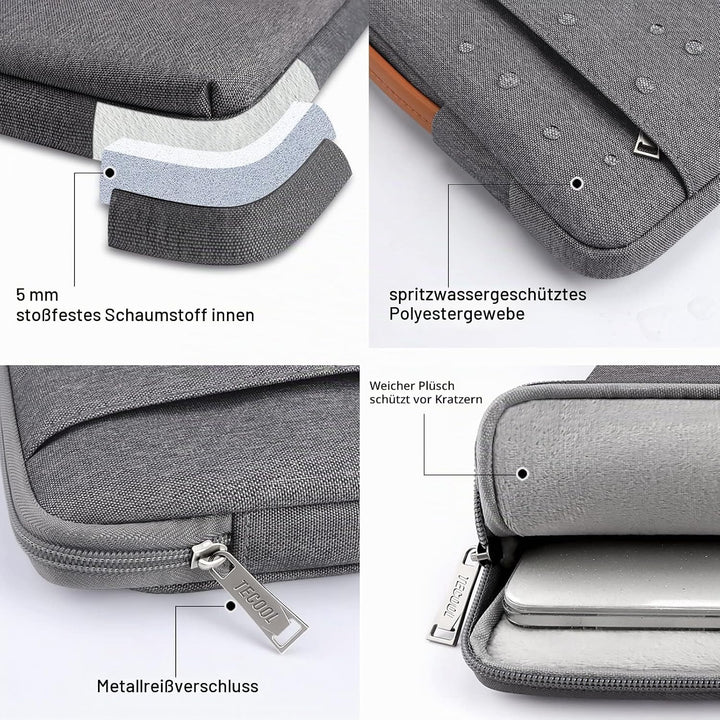 TECOOL 13,3 Zoll MacBook Tasche Laptop Hülle für MacBook Air Pro 13 M4 M3 M2 M1 2025 2024-2012,MacBo