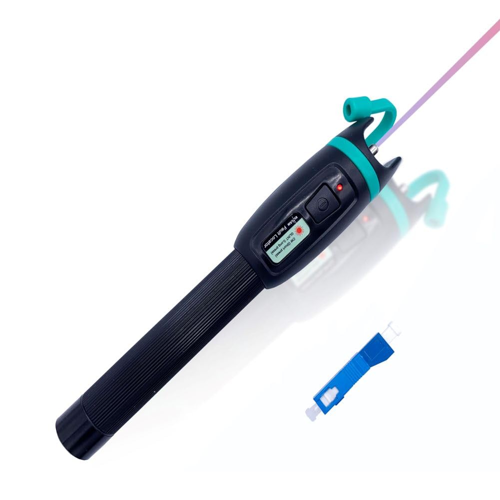 Elfcam® - Glasfaserkabel Tester, 30mW 30KM Visuelle Fehlersuche für LWL LC SC FC ST E2000, Glasfaser