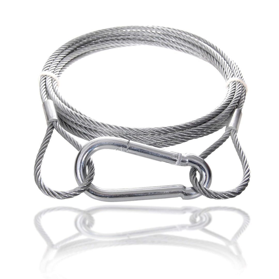 Drahtseile24 Stahlseil mit Haken, Drahtseil mit Haken und Öse – Aufhängeseil, Seilaufhängung | Ø5mm