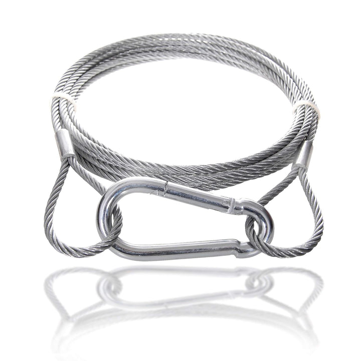 Drahtseile24 Stahlseil mit Haken, Drahtseil mit Haken und Öse – Aufhängeseil, Seilaufhängung | Ø5mm