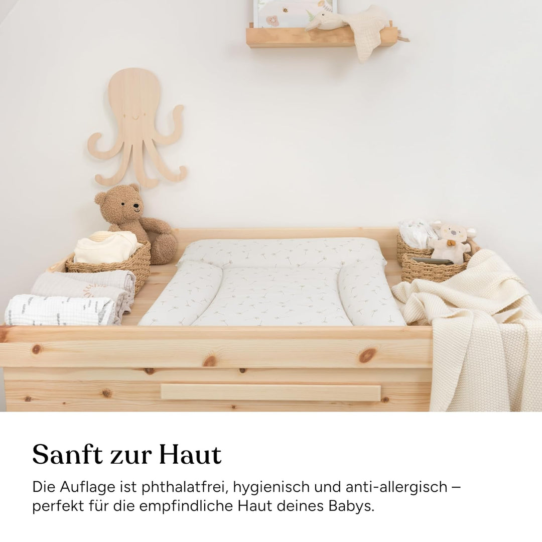 Ehrenkind® Abwaschbare Wickelauflage - Hygienisch, Sicher und Vielseitig in Hellblau | Wickelauflage