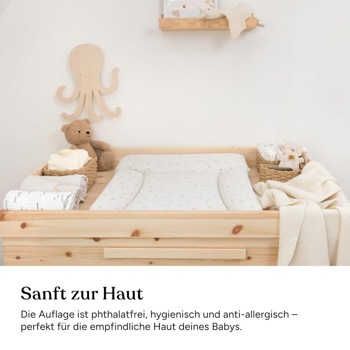 Ehrenkind® Abwaschbare Wickelauflage - Hygienisch, Sicher und Vielseitig in Hellblau | Wickelauflage