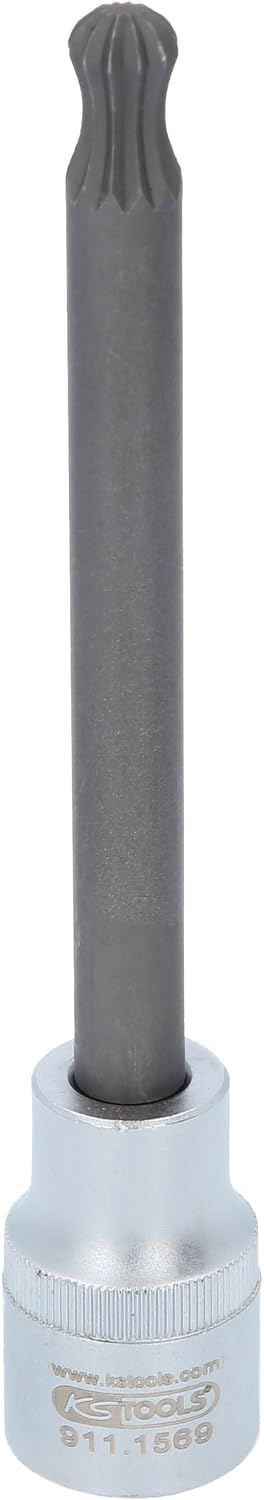 KS TOOLS 1/2" Spezial-Bit-Stecknuss, Vielzahn-Schrauben, Kugelkopf, 10 mm
