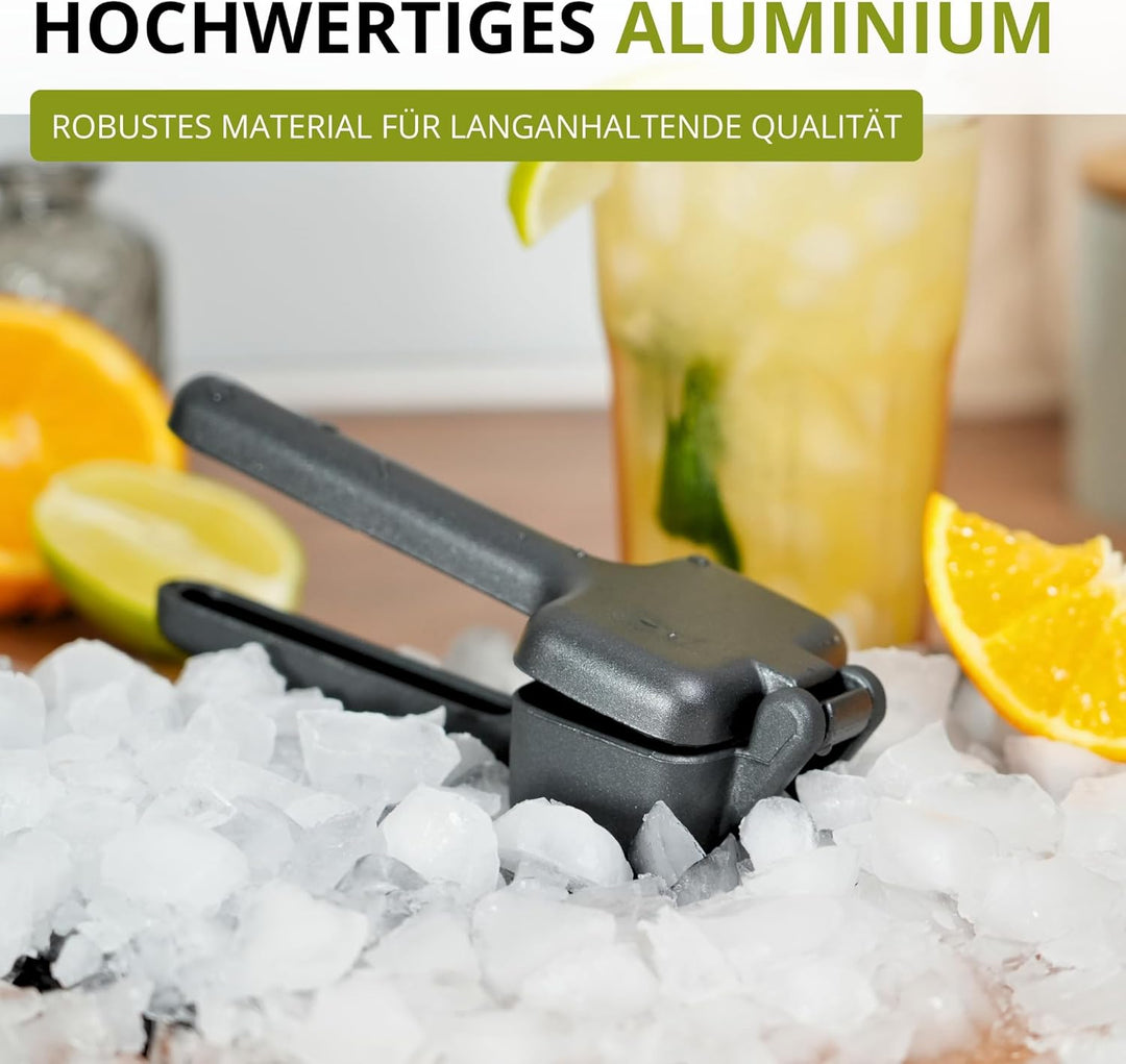 Westmark Eiscrusher Cuby Black Edition – Manueller Crushed Ice Maker für Eiswürfel, Slushy & Cocktai