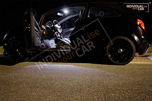 INDIVIDUALise your CAR Innenraumbeleuchtung SET für Corsa D 3 Türer (Pure-White) Reinweiss, Pure-Whi