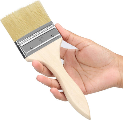 Kurtzy Wiederverwendbares Pinsel Set (24 STK) - 76,2 mm Pinselkopf, Malerpinsel Grösse 20 cm - Lackp