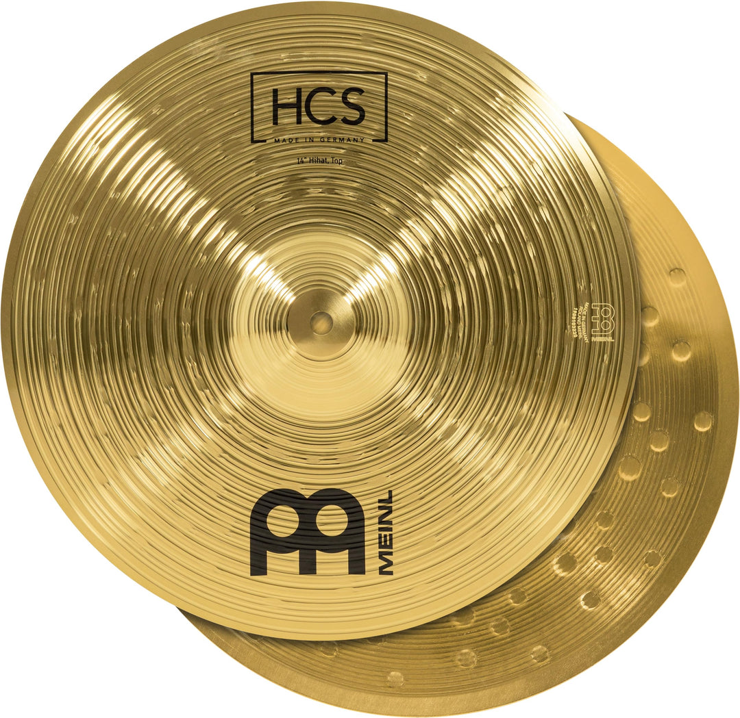 Meinl Cymbals HCS Hihat 14 Zoll (Video) Schlagzeug Becken – Paar – (35,56cm) Messing, Traditionelles
