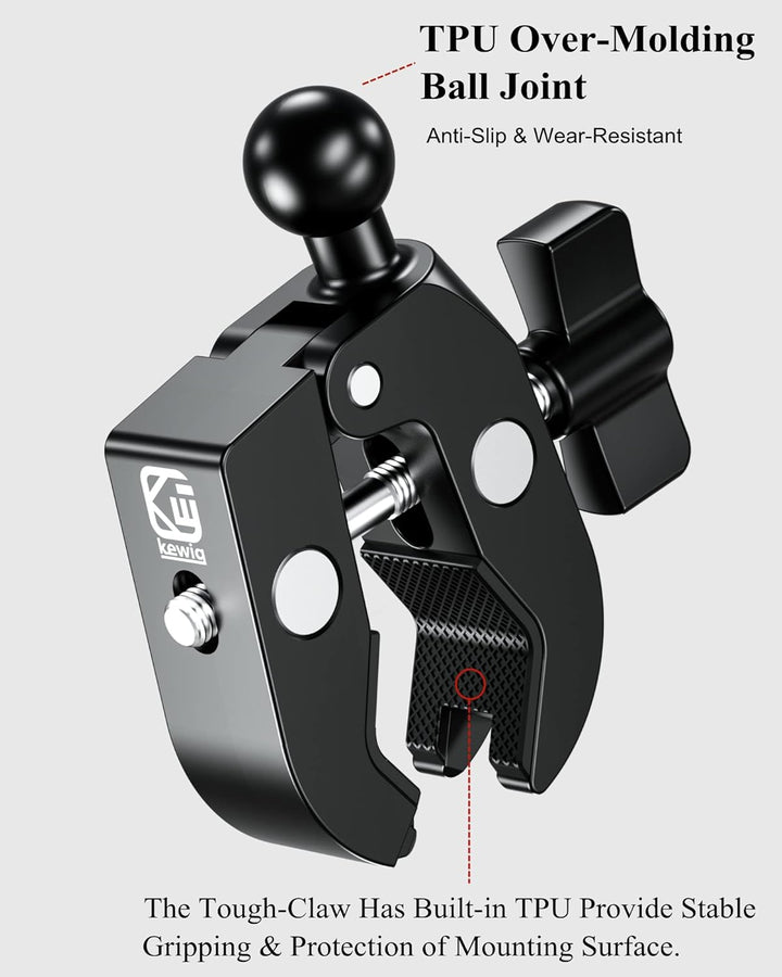 BRCOVAN Aluminiumlegierung Lenkerklemmbasis mit 17mm TPU Kugel für Schienen mit Einem Durchmesser vo