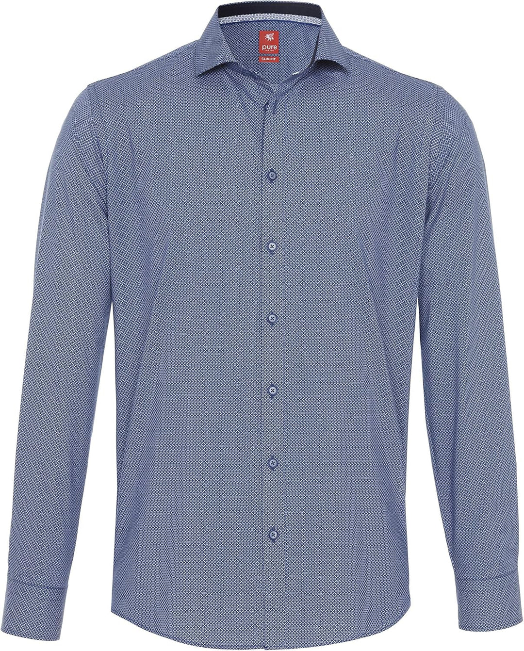 pure h. tico Herren Klassisches Hemd XS Druck Dunkelblau, XS Druck Dunkelblau
