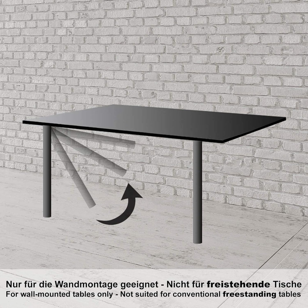 Tischbein 4er Set Nickel Möbelfuss höhenverstellbar 70-110cm