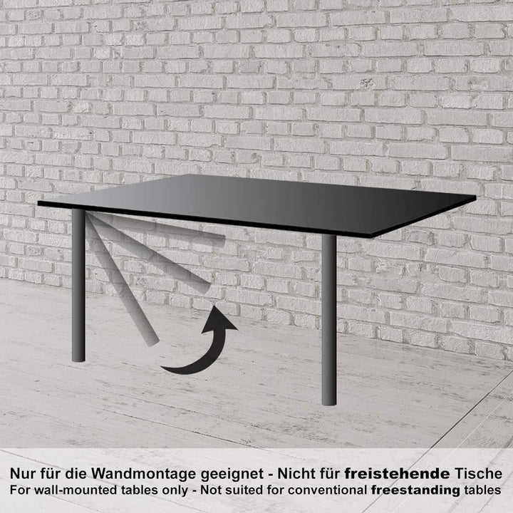 Tischbein 4er Set Nickel Möbelfuss höhenverstellbar 70-110cm