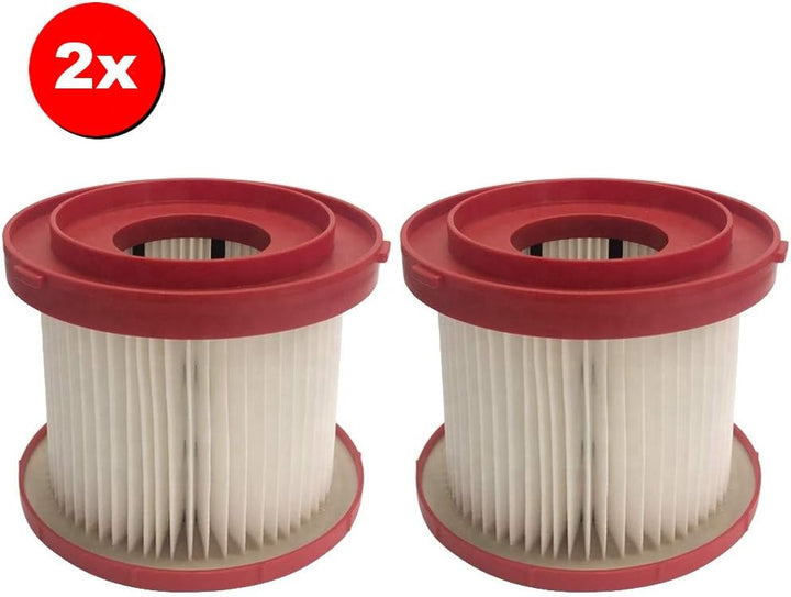 2x Ersatz HEPA-Filter/Lamellenfilter/Staubsaugerfilter für Milwaukee Akku-/Nass-/Trockensauger erset