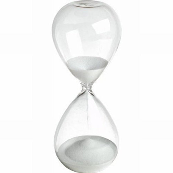 Sanduhr, farbig, Glas, Geburtstag 10 Minutes weiss, 10 Minutes Weiss