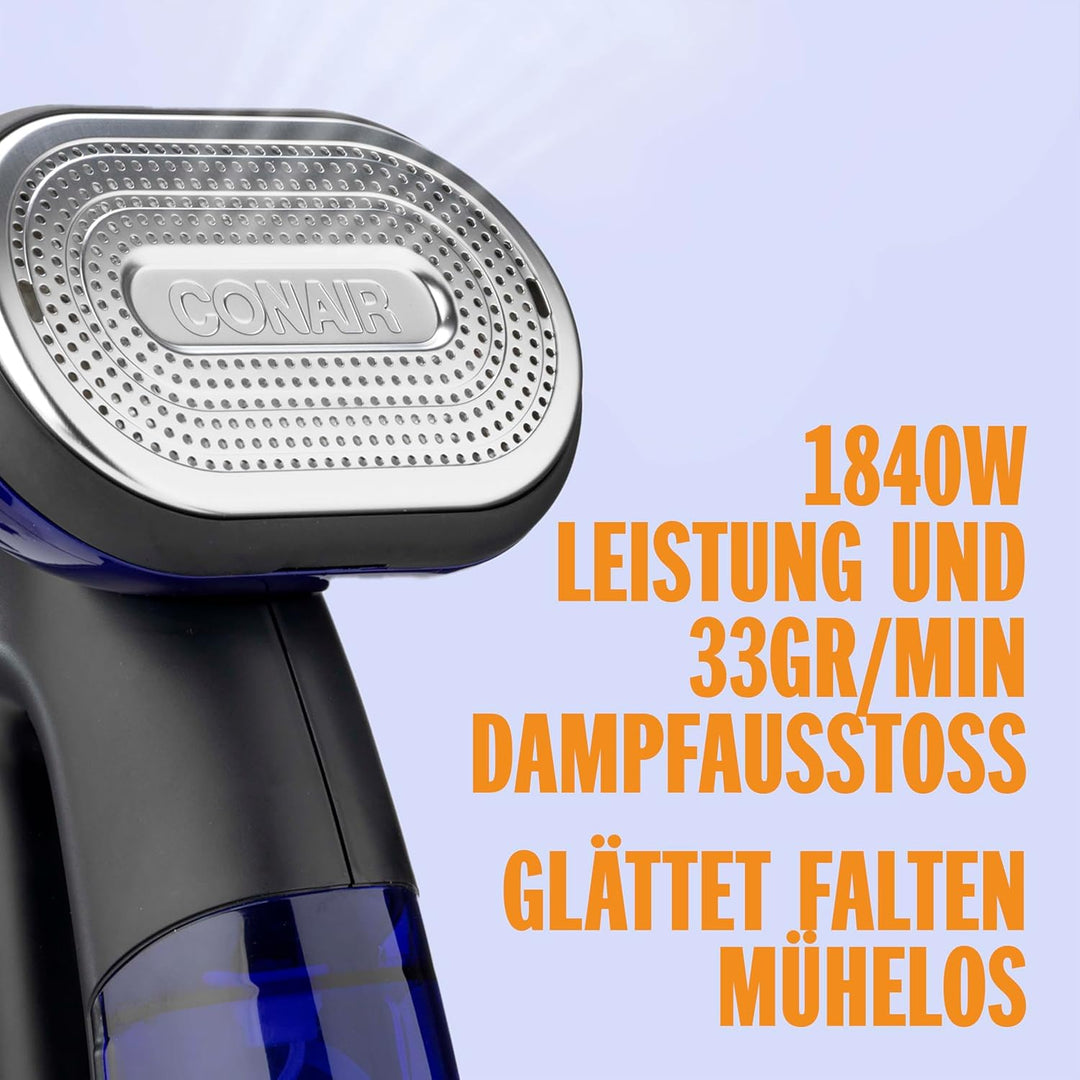 Conair 2-in-1 Steam & Iron Turbo Dampfglätter und Bügeleisen | 4 Einstellungen | Dampfleistung 33g/M
