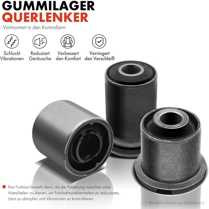 Frankberg 2x Querlenker Vorderachse Unten Kompatibel mit Civic VIII Hatchback FN FK 1.3L-2.2L 2005-2