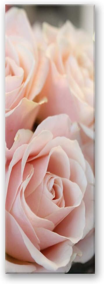 Feeby Wanddeko Rose Bild Kunstdruck modern Blumen Rosa 30x90 cm Deko Paneel 30x90 cm Rosa_a, Deko Pa