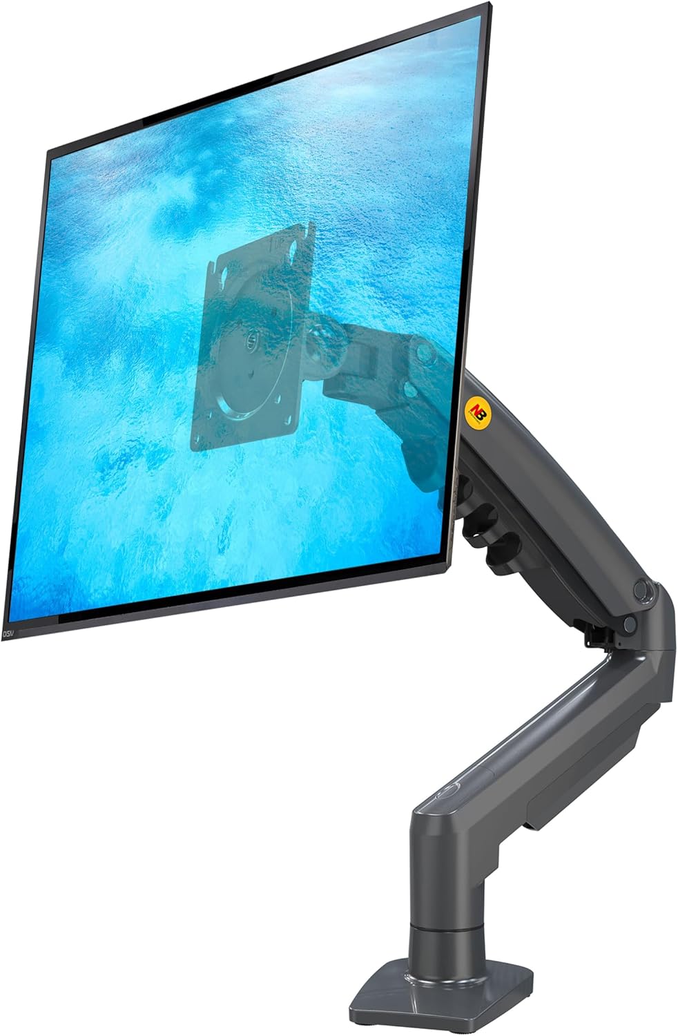 Ergosolid für PC-Monitor, Gelenkarm, ergonomisch, Gasfeder, 17-30 Zoll, VESA 75 mm und 100 mm, drehb