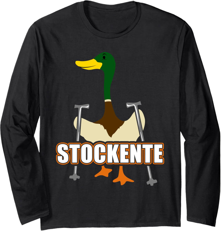 Stockente Lustiges Nordic Walking Design Ente Langarmshirt